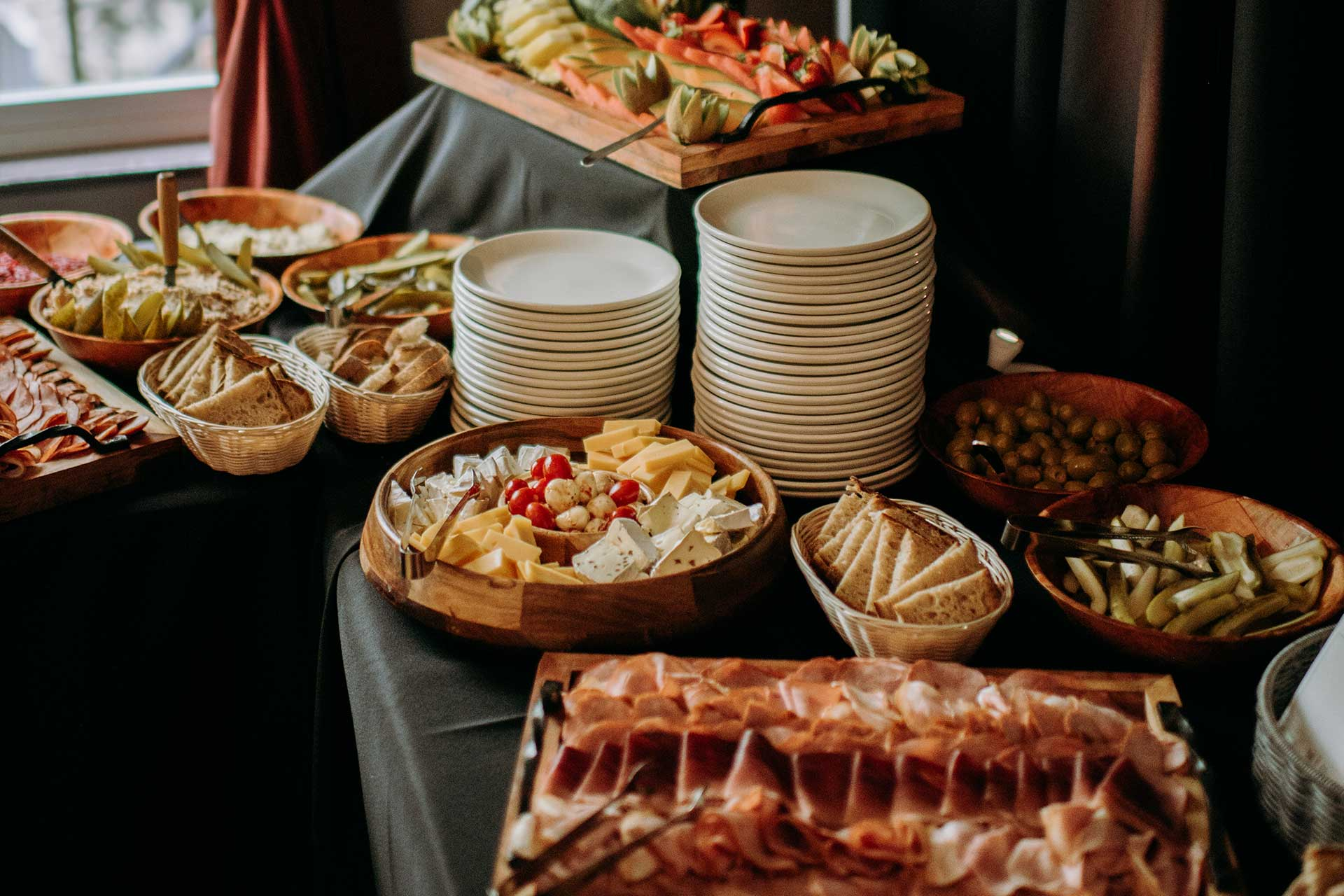 Catering buffet prepared by Trautmann